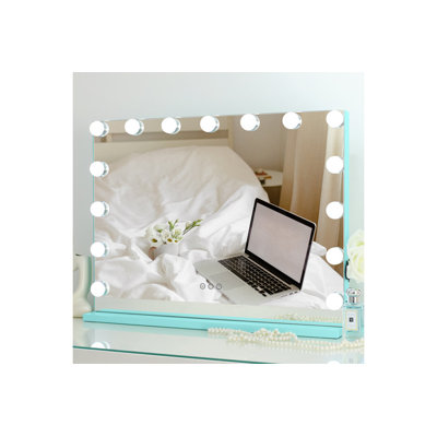 Miroir de coiffeuse avec 15 ampoules