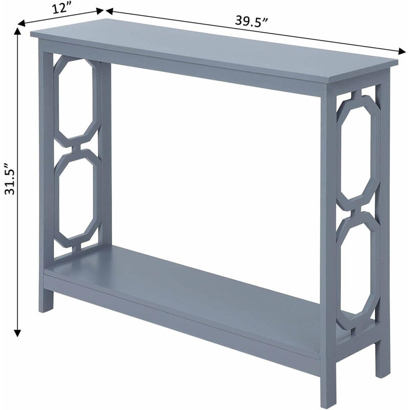 Gray Wood Console Table with Storage, 40" Length