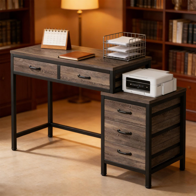 Office Desk (Not Include Stools), Gray