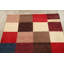 Tapis multicolore noué à la main de conception unique 4 pi 6 po x 6 pi 9 po