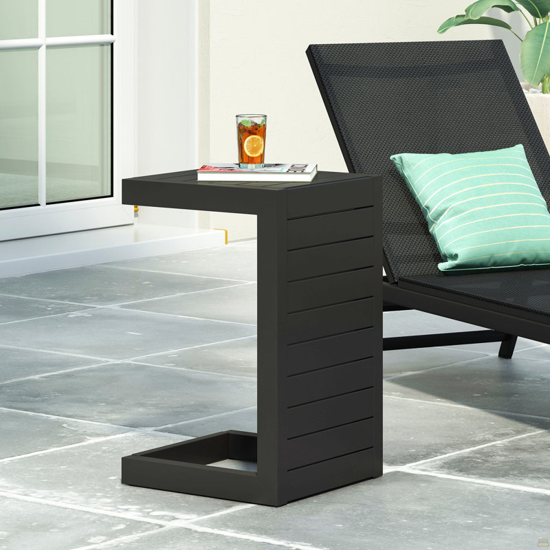 C-Shaped Table, Black