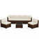 Ensemble de conversation modulaire en rotin pour 6 personnes avec coussins