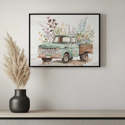 «Vintage Flower Truck II» par lettrage et reproduction d'art