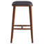 Mid-Century Modern PU Leather Bar Stool Solid Wood 13X17x30 Inches-1647679906