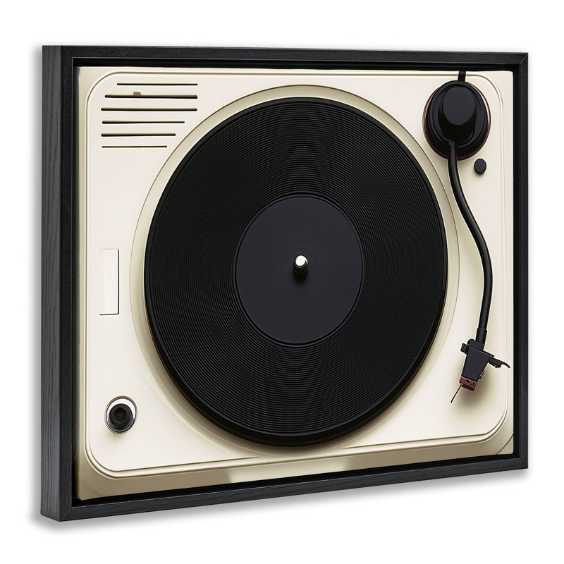 Cadre flottant Classic Tunes, conception par Annabelle Hall, Cadre flottant noir de jais, H 17 po x l 21 po