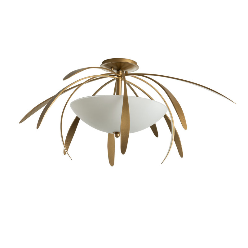 Dahlia 2 - Light Semi Flush Mount, Sterling