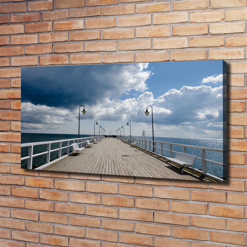 Pier In Orłowo - Wrapped Canvas Print