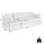 Canapé d'extérieur de 83 po avec coussins Fritz-93692944