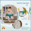 AIYAPLAY Toddler Swing and Slide Set 6 in 1 Kids Climber Swing Set Yellow
