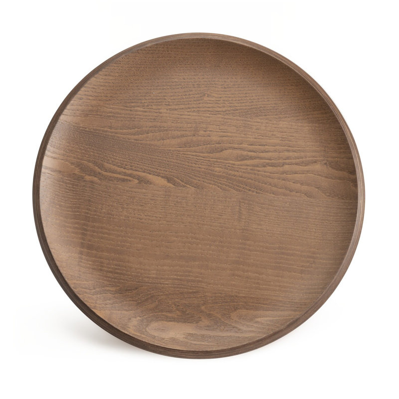 Al Solid Wood End Table, Dark Wood, Black