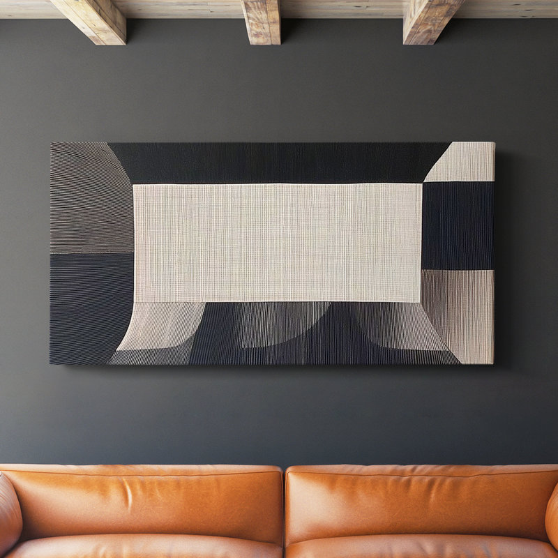 Abstrait, série 7 # L XXVII-Toile tendue avec châssis, H 16 po x l 32 po