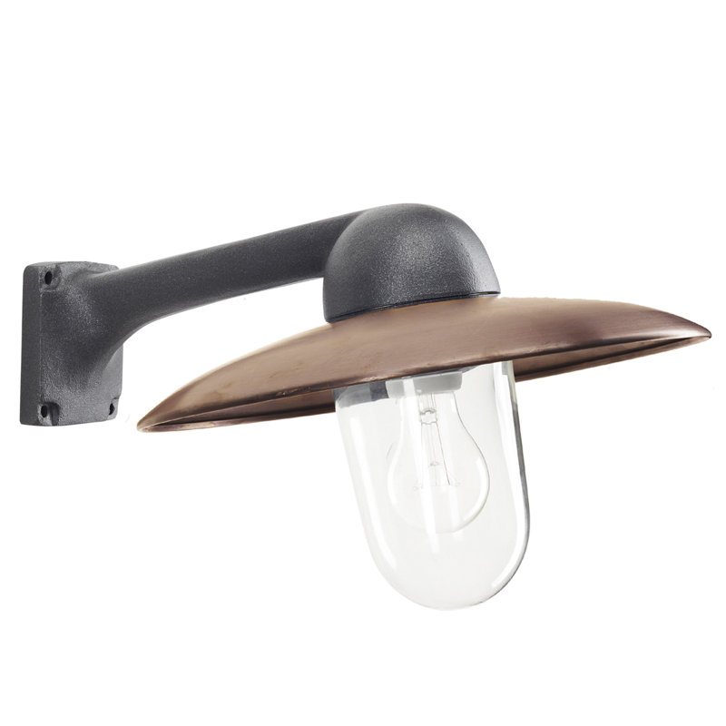 Stabler 24cm H Outdoor Barn Light, Anthracite/Copper