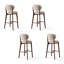 Chaise d'appoint à dossier rembourré en noyer (lot de 4)-1240159282-1240159293