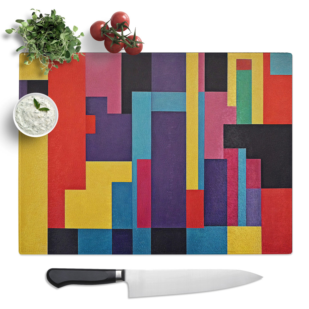 Bauhaus Abstract Art Vol.4  Glass Chopping Board