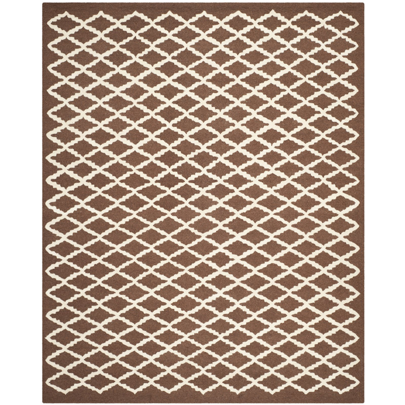 Cannen Hand Tufted Wool Geometric Rug, Rectangle 8' x 10'