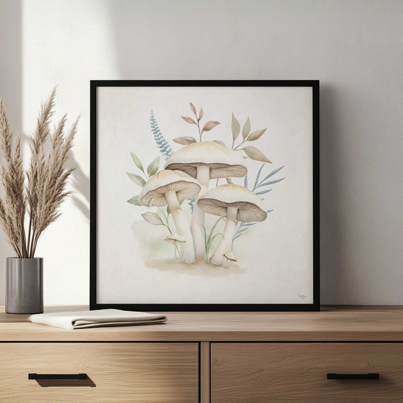 Impression sur toile «Toadstool Hideaway II» par Mollie B., L 20 po x H 20 po, Noir, Impression encadrée