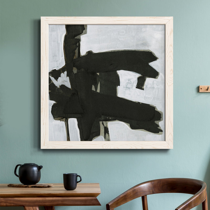 Toile encadrée Ode An Kline VII-Premium - prête à être accrochée, H 27,5 po x l 27,5 po x P 1,5 po, Cadre blanc