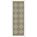 Winnie Wool Checkered Area Rug in Beige/Tan