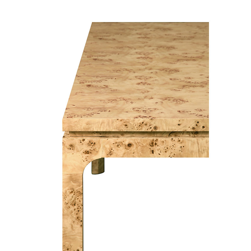 Modern Rectangular Dining Table, Brown