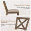 Ensemble de 4 chaises de salle à manger rembourrées et respirantes en forme de X-1470529649