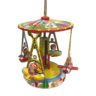 Ornement figurine suspendu à carrousel tin