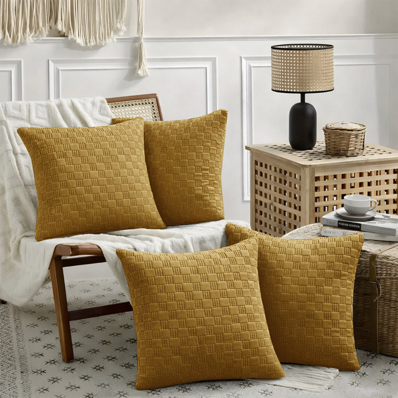 Albelo Square Cushion, Rust