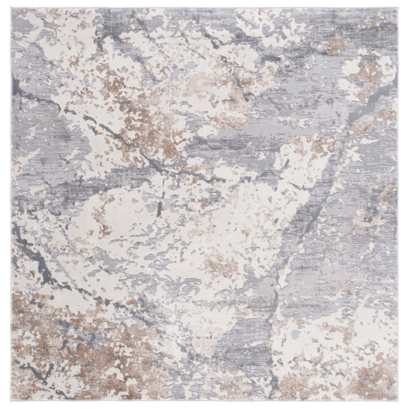 Eternal Performance Abstract Rug, Square 6'7"
