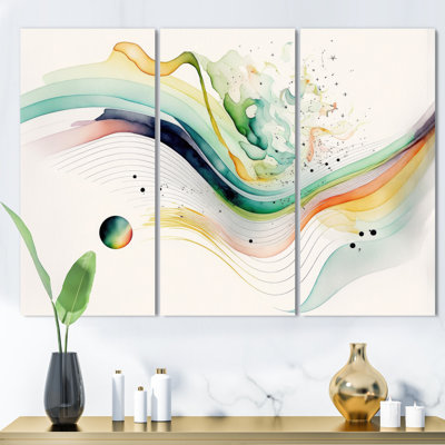 Georgina Vibrant Mouvement II - 3 pièces sur toile
