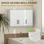 Armoire de salle de bain avec tablettes, armoire à pharmacie, blanc