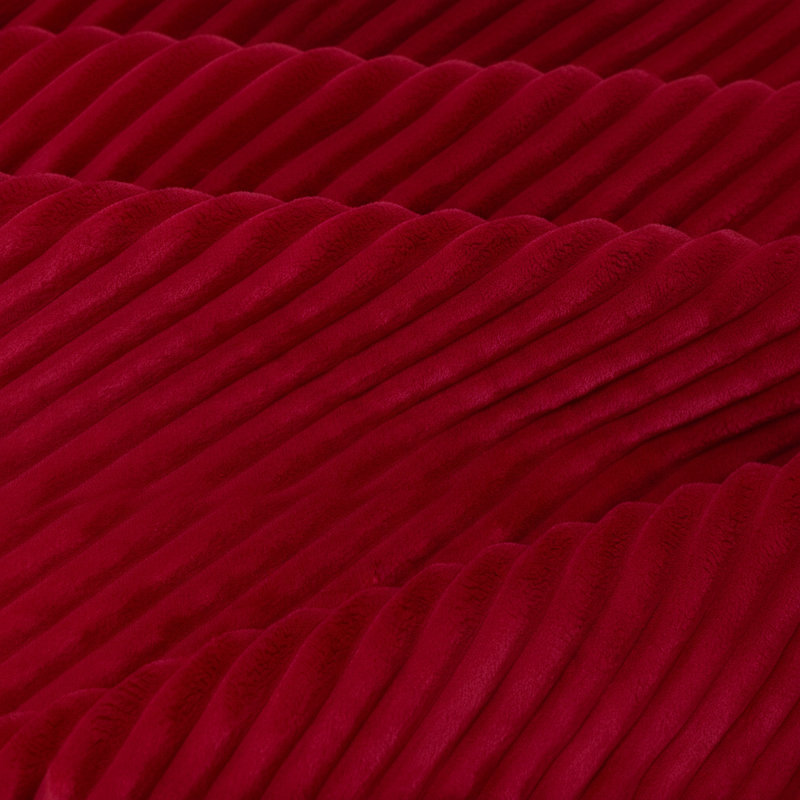 Repose-pieds plein Corduroy Upholstery, Rouge