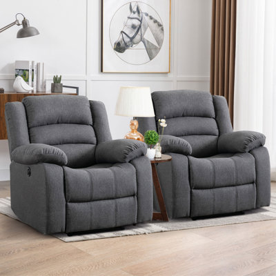Fauteuil inclinable électrique en microfibre de 37,1 po de largeur