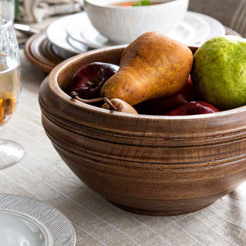 Bilbao Mango Wood Serving Bowl, 6" H x 12" W x 12" D