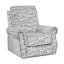 Chaise d'appoint moderne pivotante avec garniture cloutée, motif jacquard en tissu gris et blanc, motif en contreplaqué durable, 1 pièce