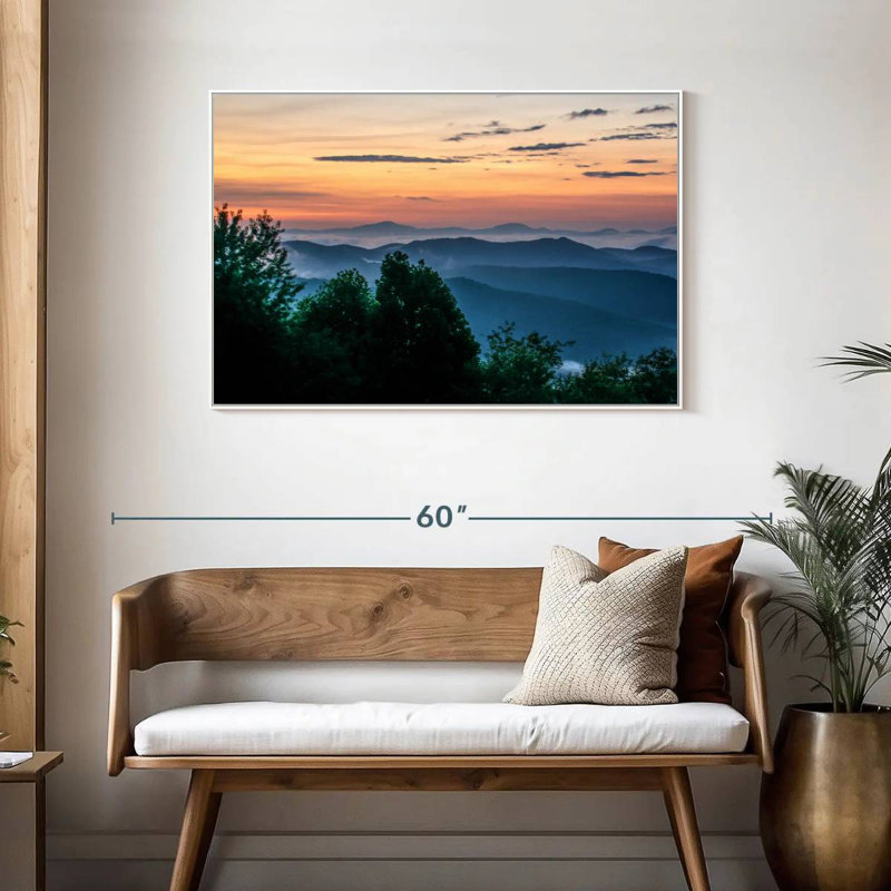 Blue Ridge, Cadre flottant blanc, 43 po x 29 po