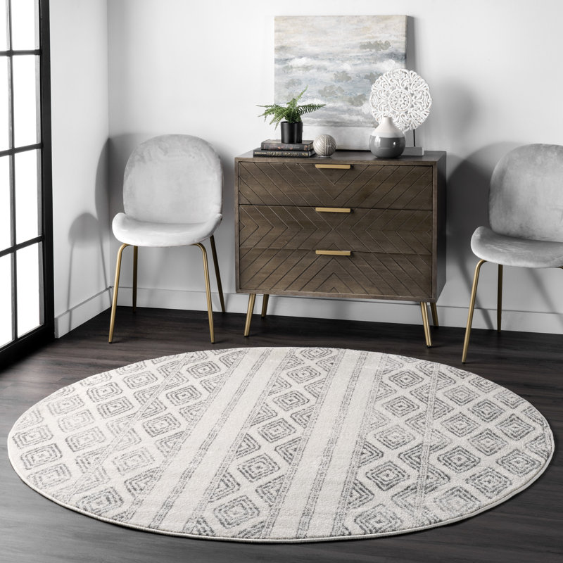 Tapis gris Warleigh, Ovale 6 pi 7 po x 9 pi