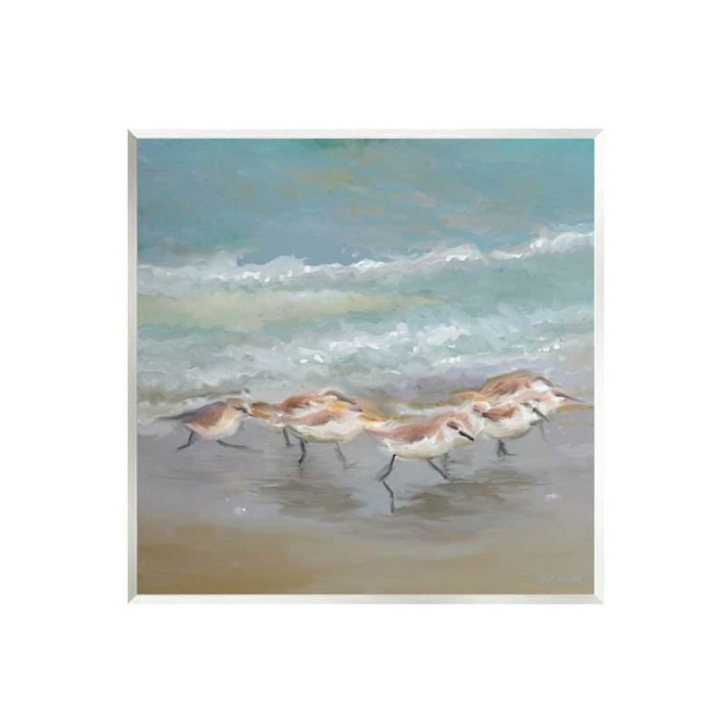 «Nautical Sea Birds Shoreline Waves», art mural par Rick Novak