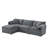 Modular Sectional Sofa With Movable Ottoman-229194961