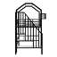 Lit mezzanine simple en métal avec toit et rangement-1540665396