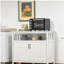 Buffet de cuisine à 2 portes pour la salle à manger avec tablettes réglables HOMcom, blanc