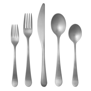 Gourmet Settings Treble Clef 20-Piece Flatware Set, Silver/Black