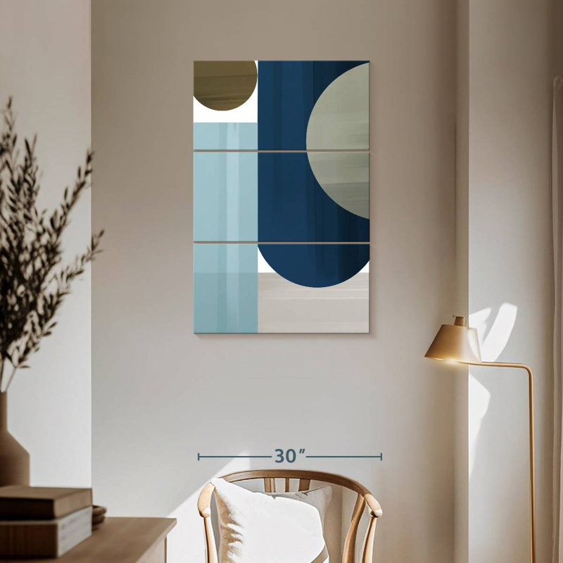 Avery Abstract Blue III, 57" H x 36" W