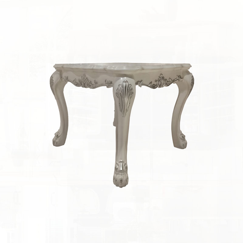 Table de bout de style transitionnel avec plateau de table spacieux