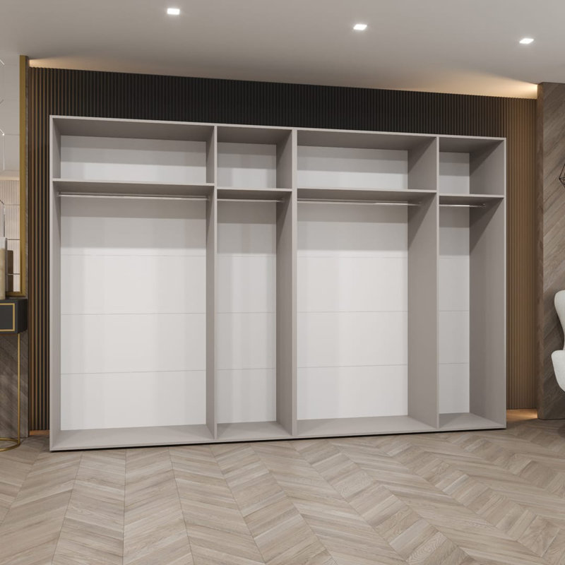 Blina 6 Door Manufactured Wood Wardrobe, Cashmere
