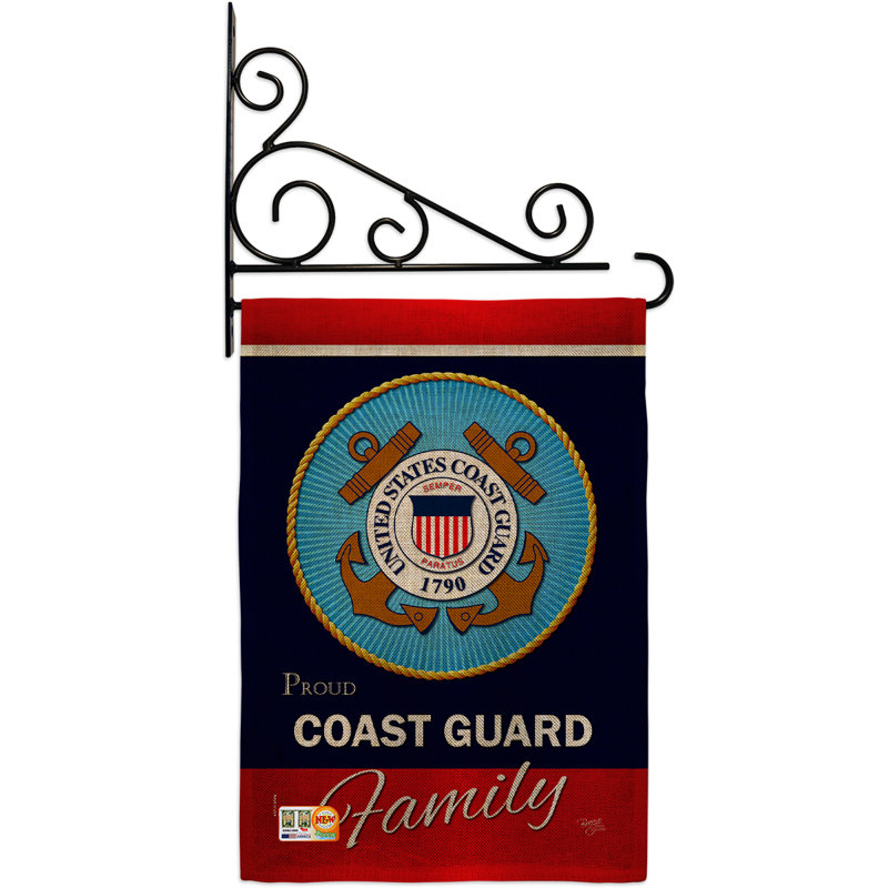 En toile jute à 2 côtés pour 2 faces de salon coast guard drapeau de jardin