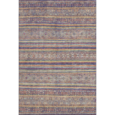 Premium Machine Washable Lampkins AMF1644 Stripes Rug
