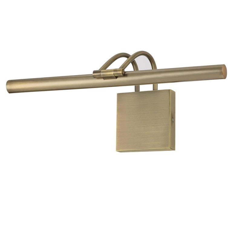 17'' Dimmable LED Wall Mount Picture Light, Antique Brass