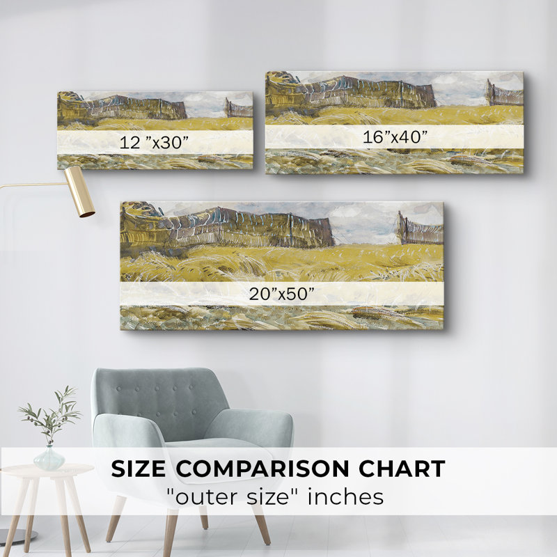 Série paysage - DCCDXCV - Toile tendue avec châssis - Prêt à être accroché, H 16 po x l 40 po