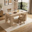 Table de salle à manger Farmhouse Pieds en bois massif | Assemblage facile