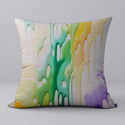 Oreiller New East Urban Home, caractère et motifs vibrants / taille 22 po x 22 po