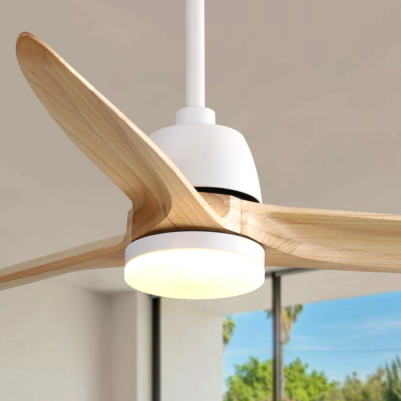 56 Inch Ceiling Fan Light With 6 Speed Remote Energy-Saving Dc Motor Matte White